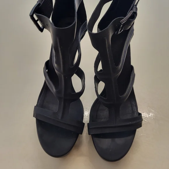 VIC MATIE Leather High Heeled Grip Fast Sole Platform Sandals Shoes - Sz EU 39 - Picture 9 of 16